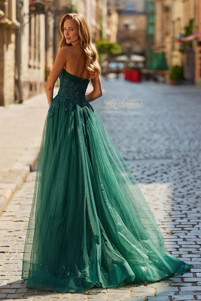 La Femme Dress 33528 - Dark Emerald