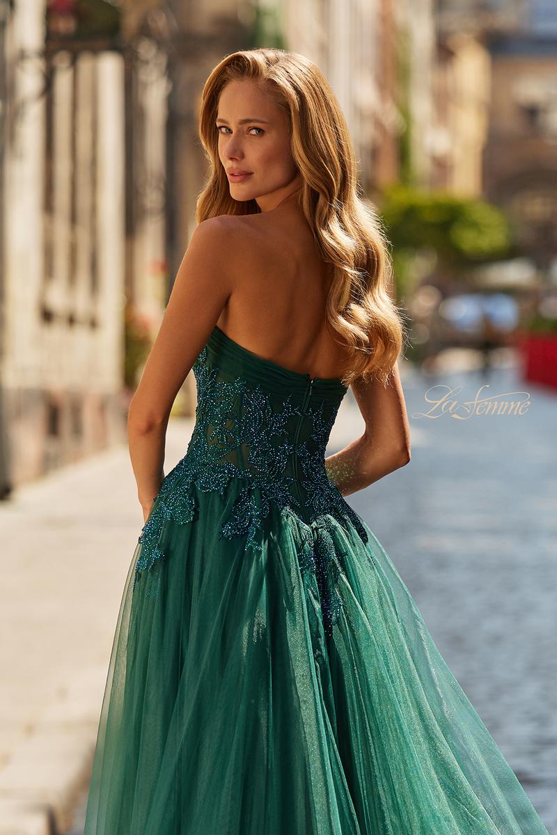 La Femme Dress 33528 - Dark Emerald