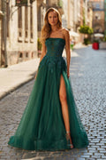 La Femme Dress 33528 - Dark Emerald