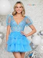 Colors Dress Homcoming 3362 - Turquoise