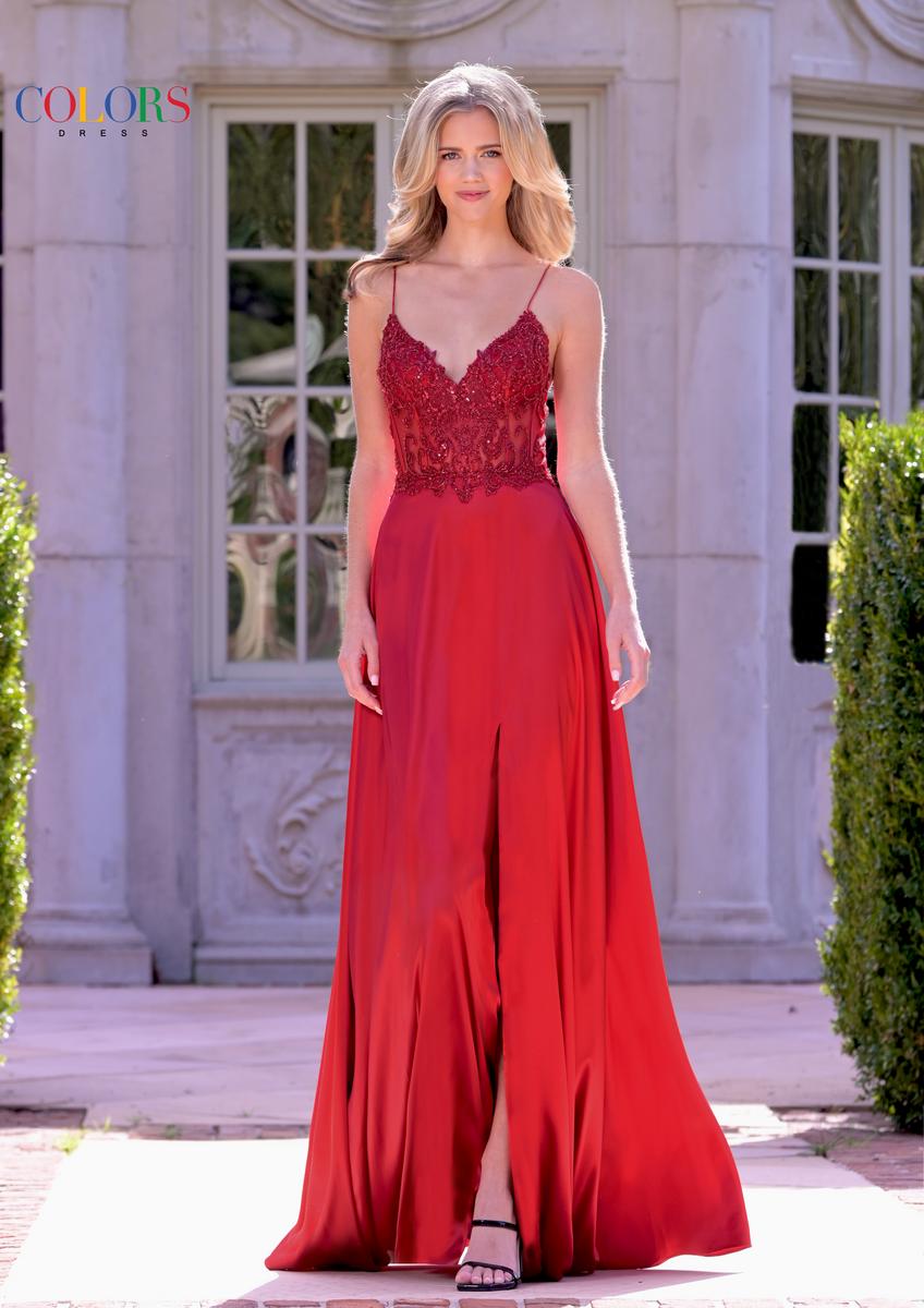 Colors Dress Dress 3436 - Wine