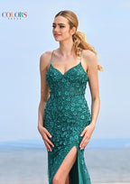 Colors Dress Dress 3453 - Deep Green
