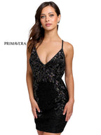 Primavera Couture Short Dress 3516 - Black