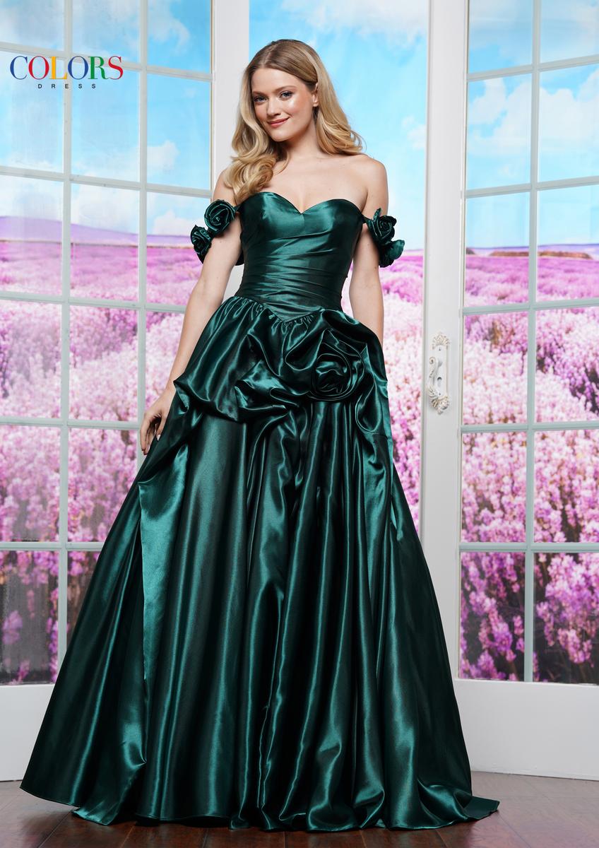 Colors Dress Dress 3521 - Deep Green
