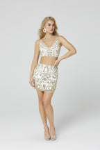 Primavera Couture Short Dress 3550 - Ivory