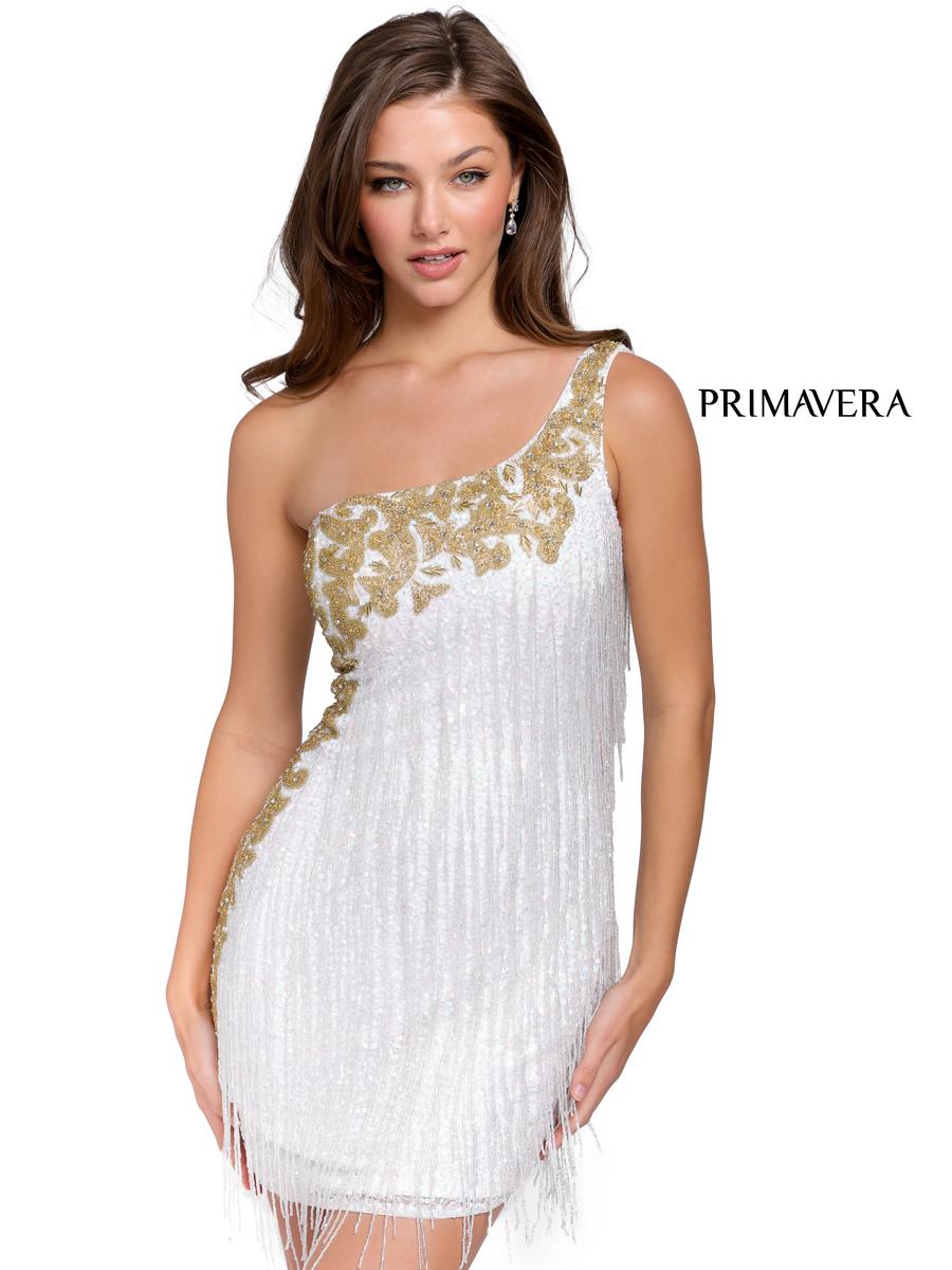 Primavera Couture Short Dress 3556 - Ivory