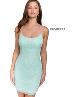 Primavera Couture Short Dress 3558 - Mint