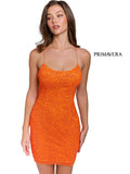 Primavera Couture Short Dress 3558 - Orange