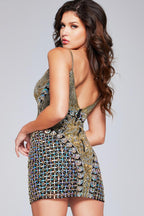 Jovani Short Evening Dress 36425 - Black/Gold