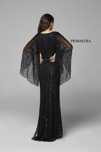 Primavera Evening Dress 3672 - Black