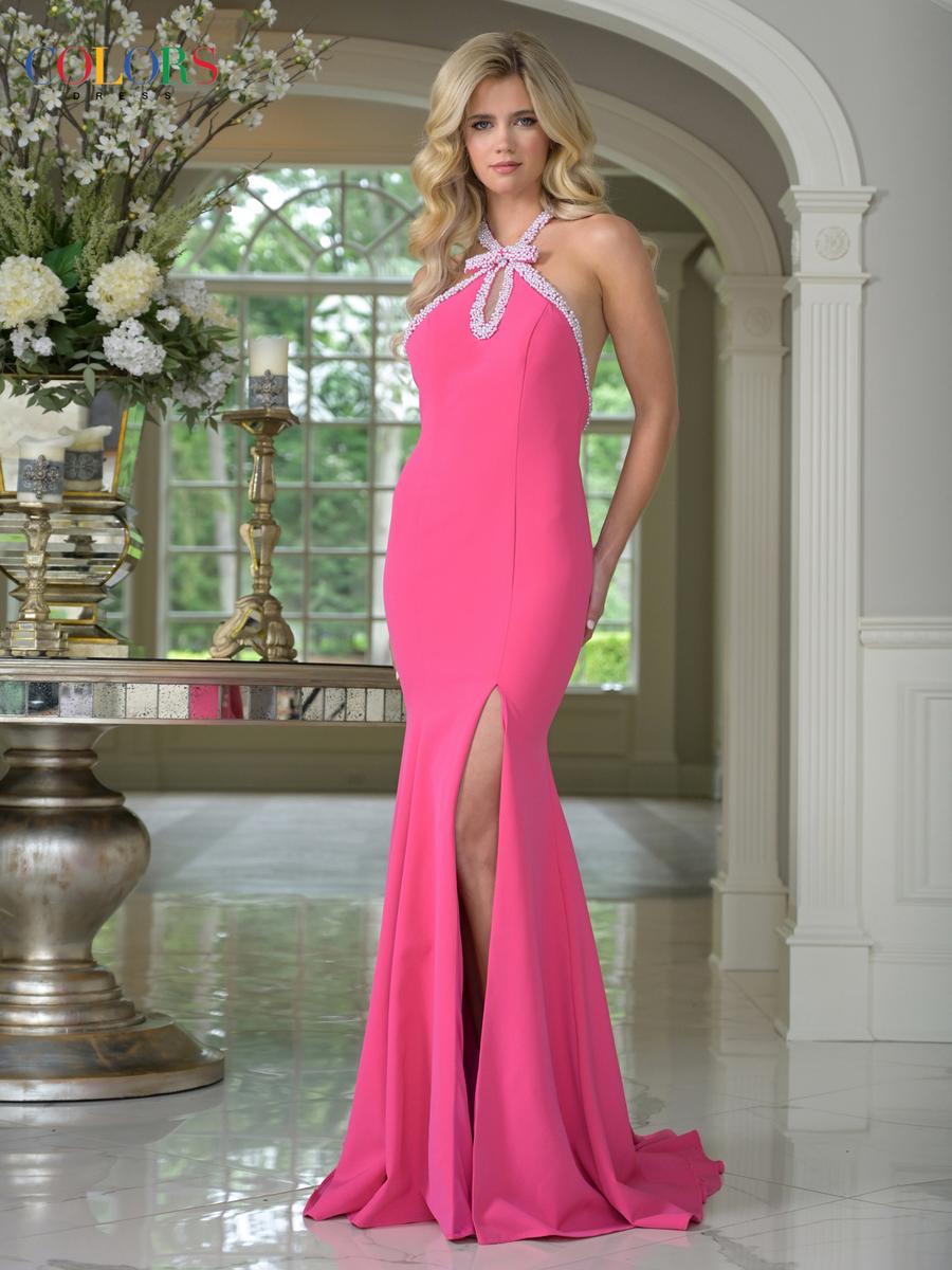 Colors Dress Dress 3718 - Hot Pink