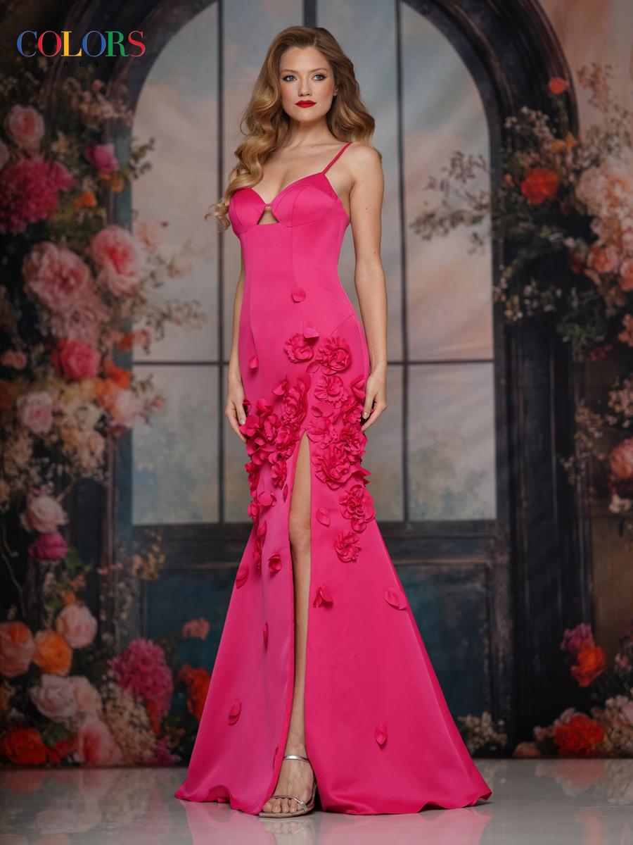 Colors Dress Dress 3736 - Hot Pink