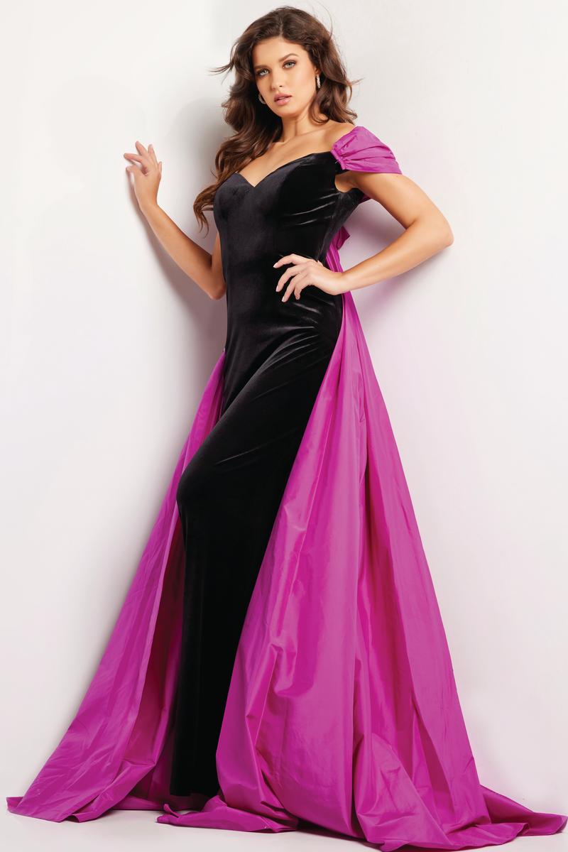 Jovani Evening 37375 - Black/Fushcia