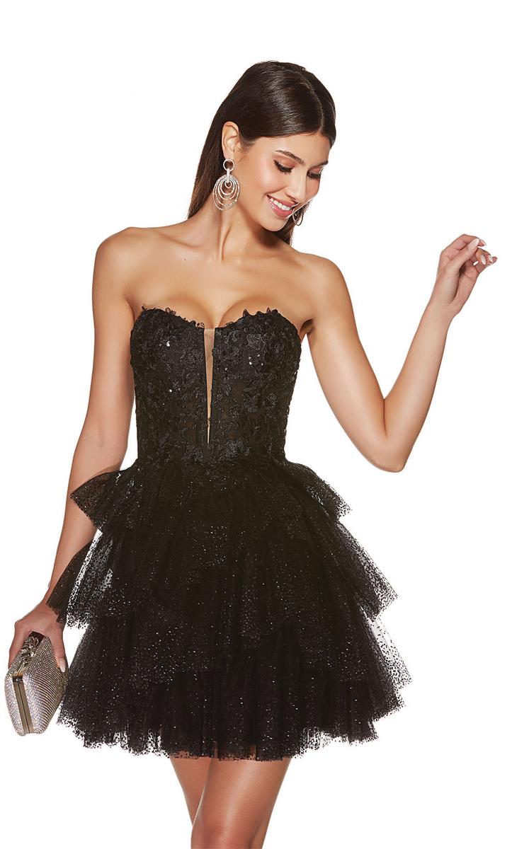 Alyce Paris Homecoming Dress 3766 - Black