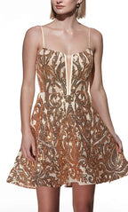 Alyce Paris Homecoming Dress 3768 - Gold