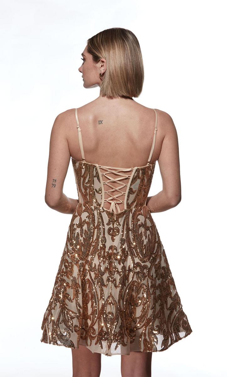 Alyce Paris Homecoming Dress 3768 - Gold