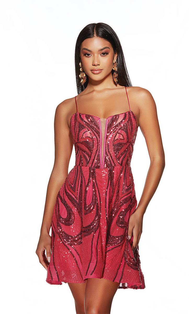 Alyce Paris Homecoming Dress 3778 - Cerise