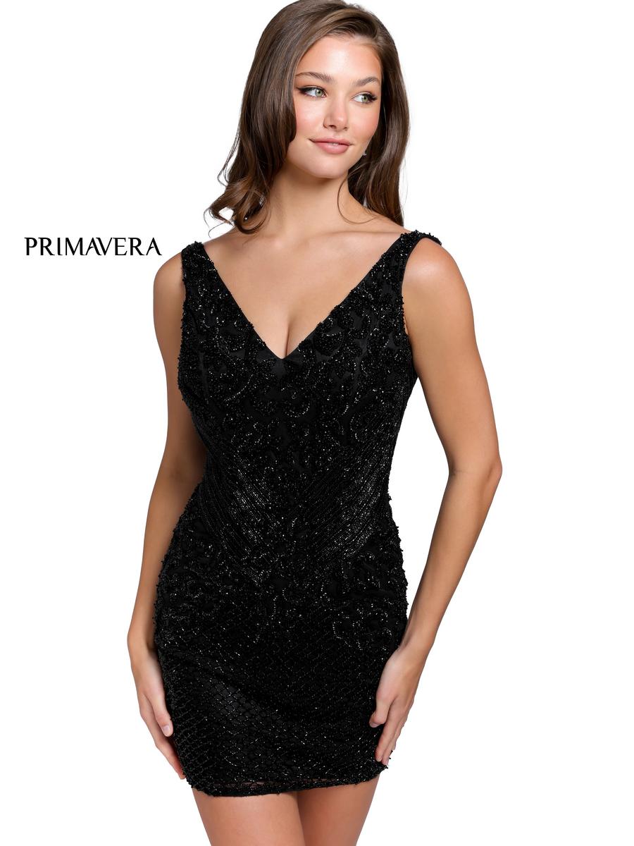 Primavera Couture Short Dress 3802 - Black
