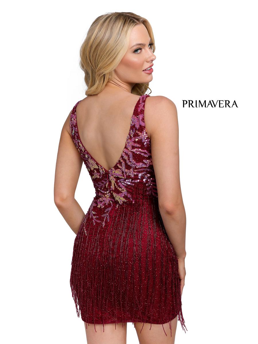 Primavera Couture Short Dress 3805 - Raspberry