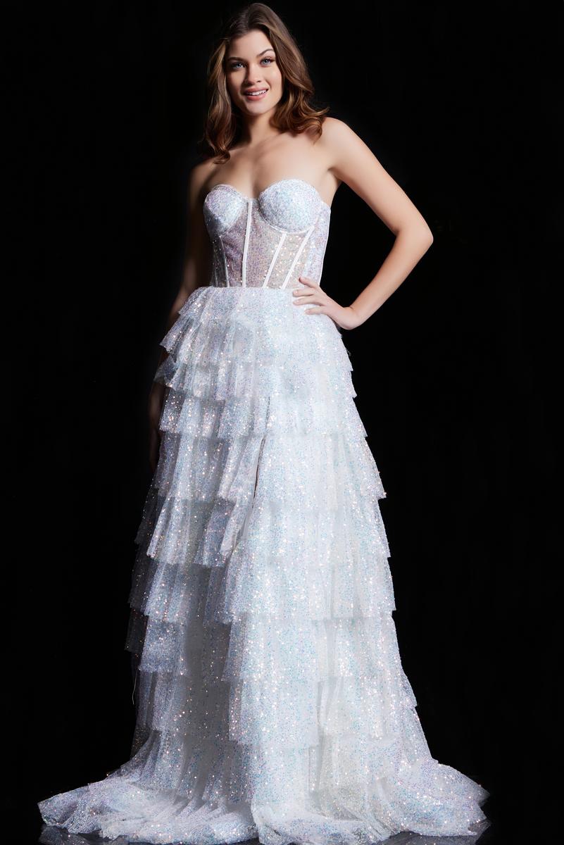 Jovani Prom 38165 - Iridescent/White