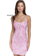 Primavera Couture Short Dress 4403 - Pink