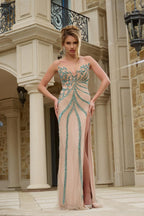 Jovani Signature Collection 38263 - Nude/Teal