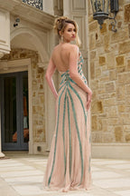 Jovani Signature Collection 38263 - Nude/Teal
