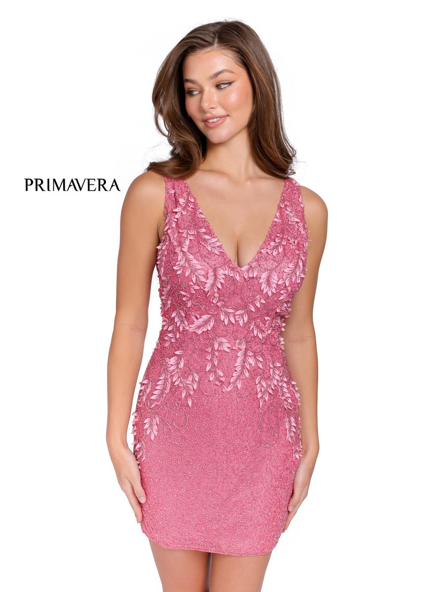 Primavera Couture Short Dress 3826 - Rose