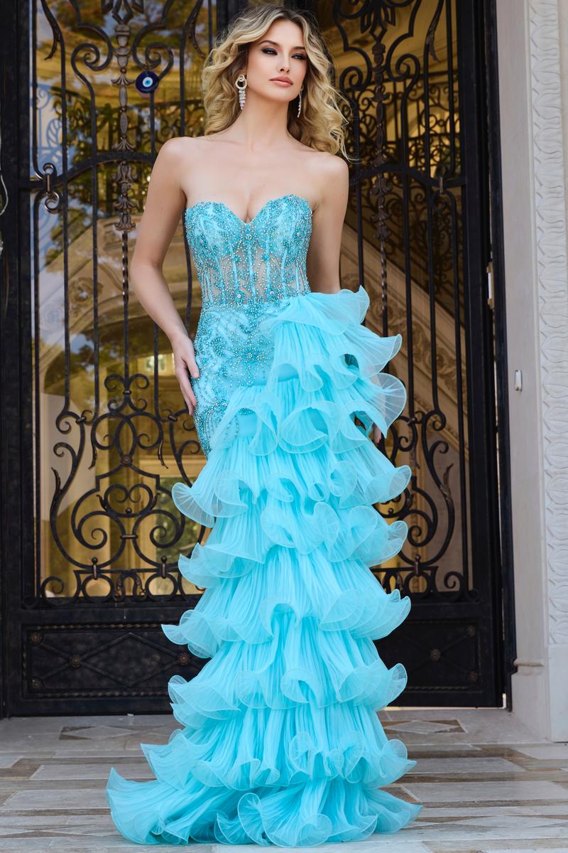 Jovani Signature Collection 38295 - Aqua