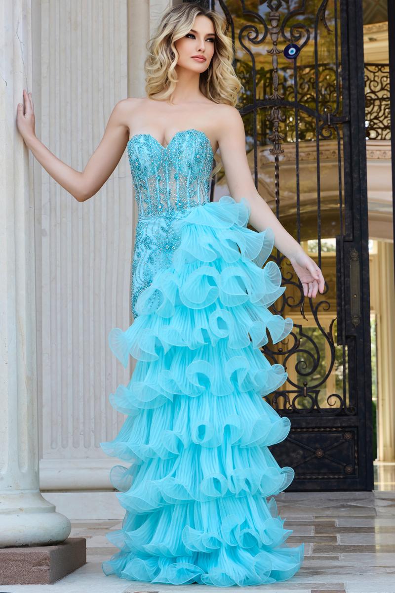 Jovani Signature Collection 38295 - Aqua