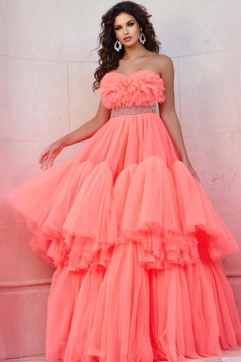 Jovani Signature Collection 38299 - Neonorange