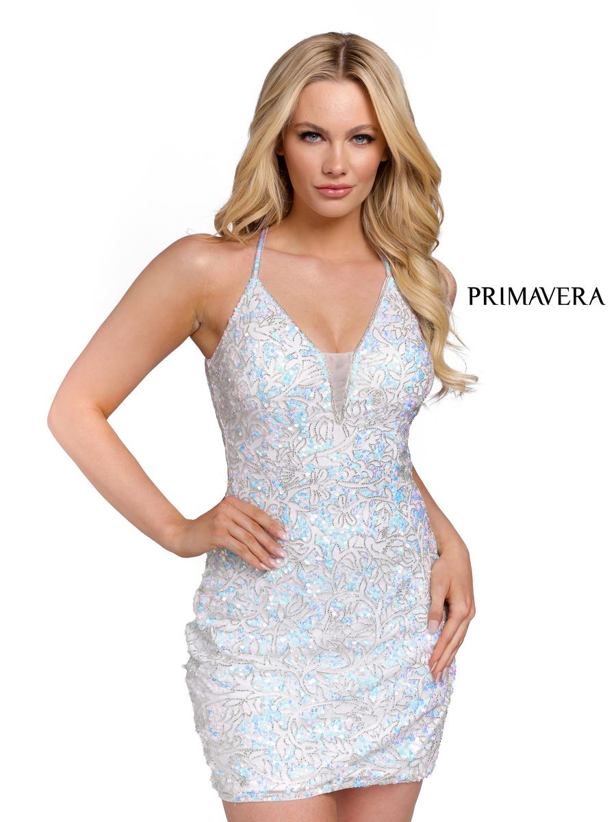 Primavera Couture Short Dress 3832 - Ivory