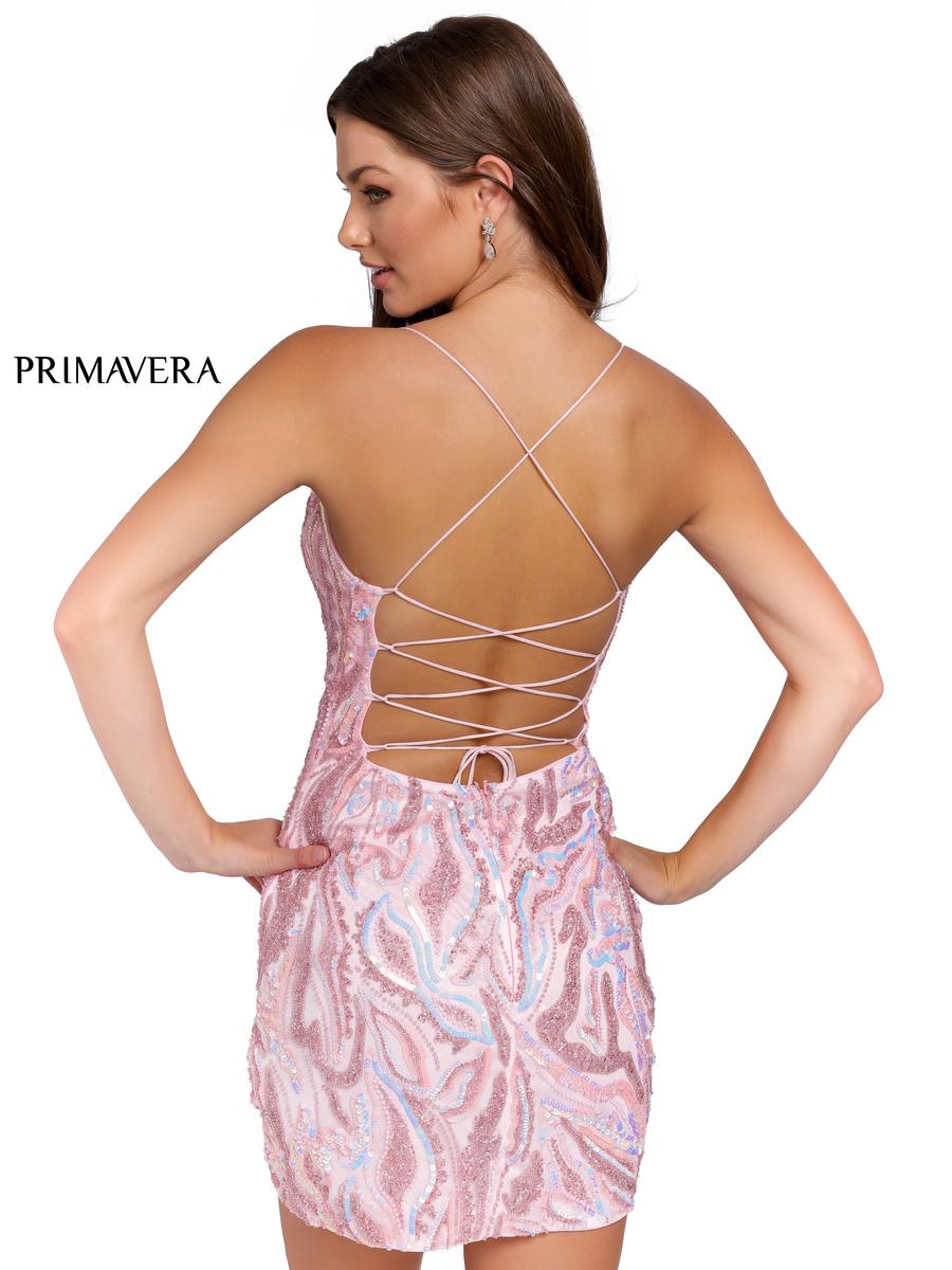 Primavera Couture Short Dress 3844 - Baby Pink