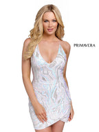 Primavera Couture Short Dress 3844 - Ivory