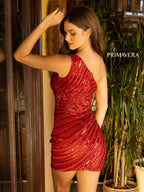 Primavera Couture Short Dress 3845 - Red