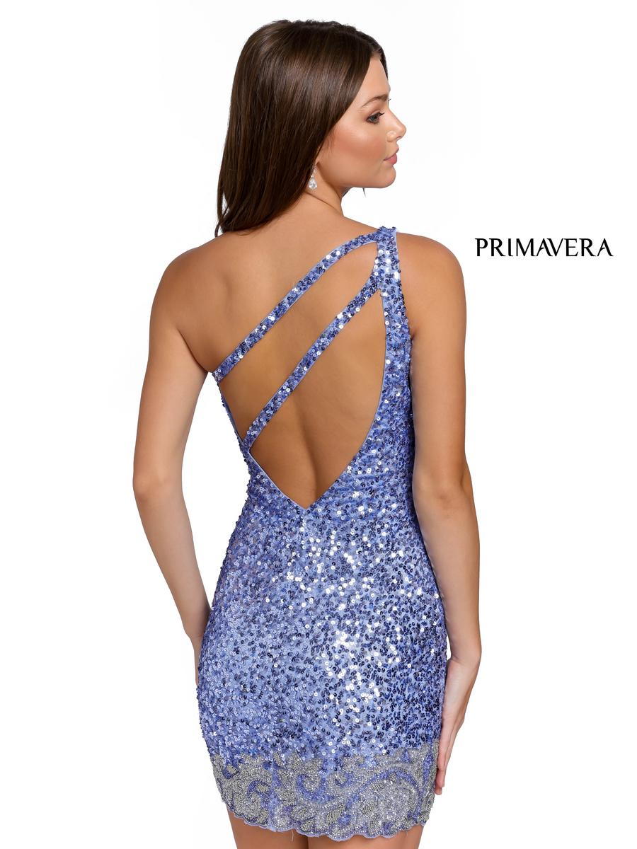 Primavera Couture Short Dress 3846 - Bright Blue