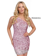 Primavera Couture Short Dress 3846 - Pink