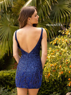 Primavera Couture Short Dress 3847 - Midnight