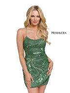Primavera Couture Short Dress 3848 - Sage Green