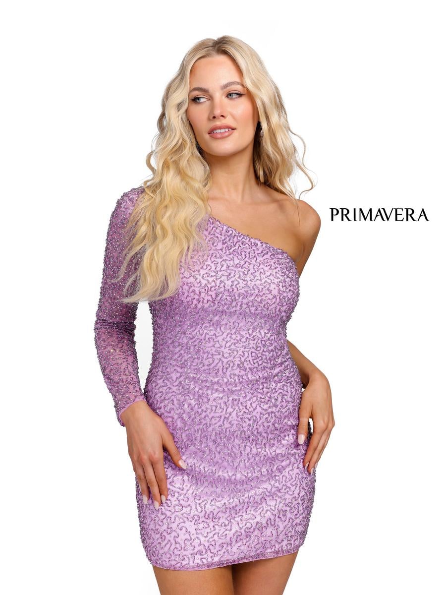 Primavera Couture Short Dress 3849 - Lilac