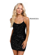 Primavera Couture Short Dress 3852 - Black