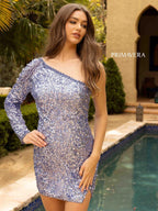 Primavera Couture Short Dress 3853 - Lilac