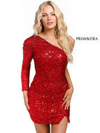Primavera Couture Short Dress 3853 - Red