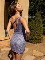 Primavera Couture Short Dress 3855 - Periwinkle