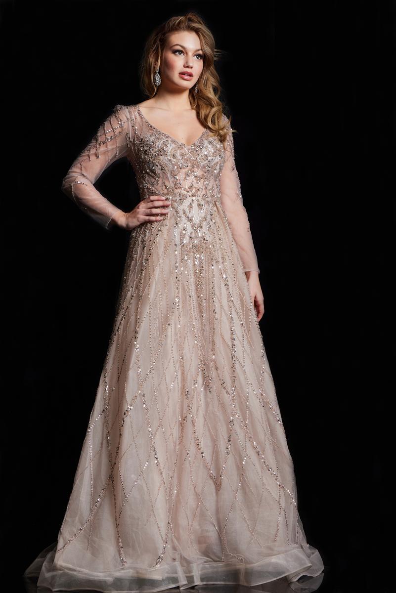Jovani Evening 38589 - Gold