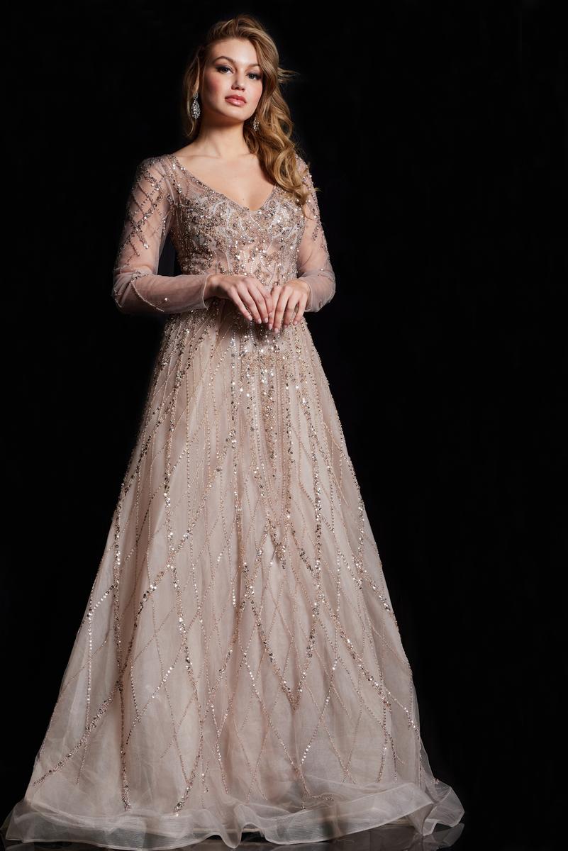 Jovani Evening 38589 - Gold