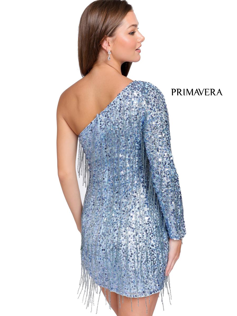 Primavera Couture Short Dress 3858 - Bright Blue