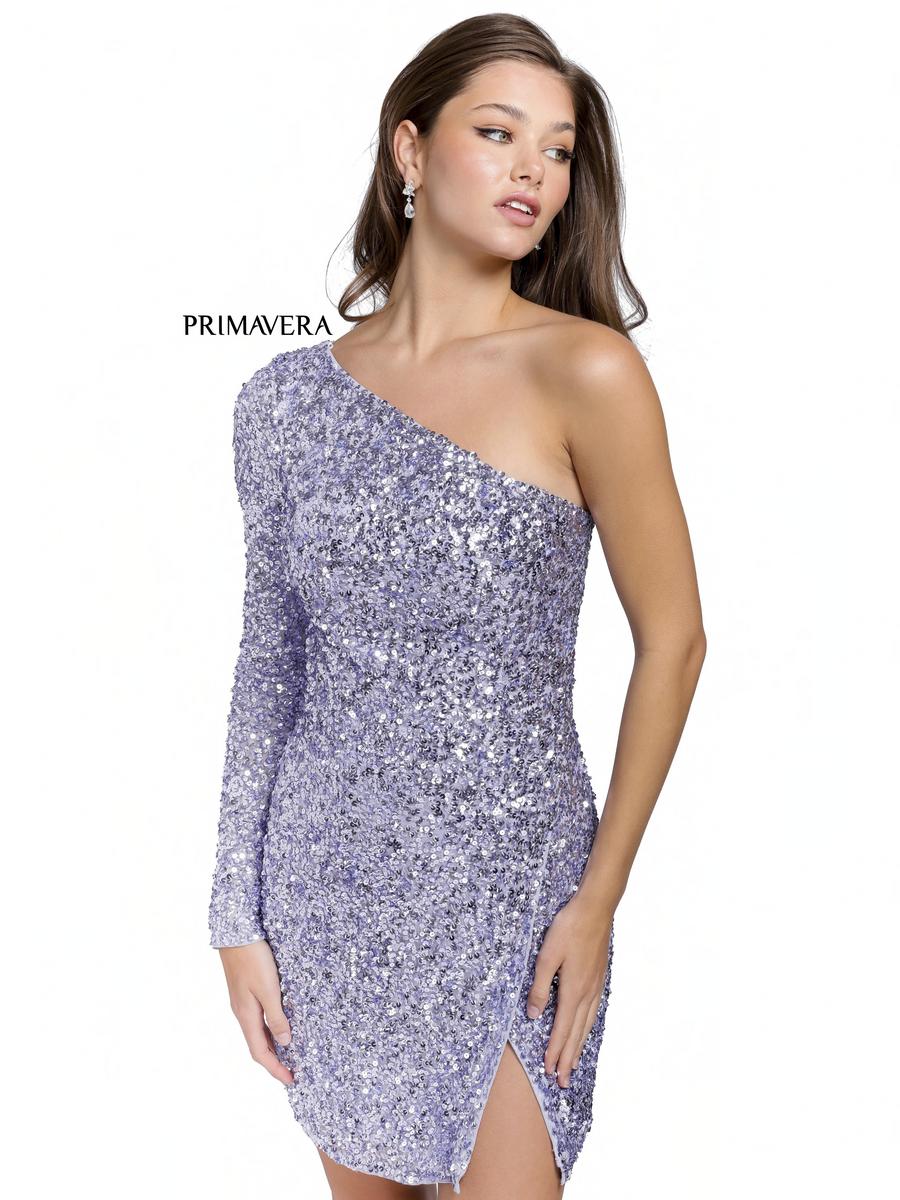 Primavera Couture Short Dress 3860 - Lilac