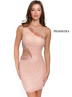Primavera Couture Short Dress 3863 - Rose