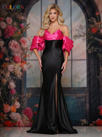 Colors Dress Dress 3878 - Black Pink